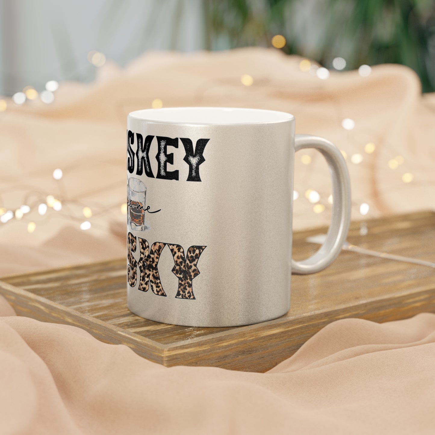 Metallic Whiskey Mug - Stylish Gold & Silver Designs, Perfect Gift for Whiskey Lovers, Home Bar Accessory, Unique Drinkware