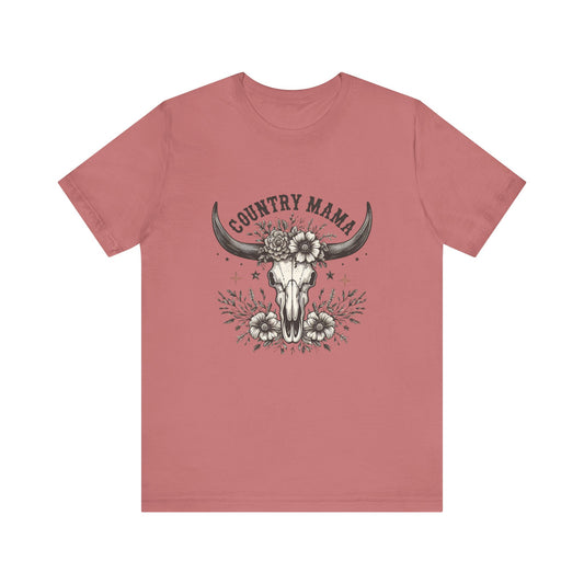 Country Mama Graphic Tee - Perfect for Country Lovers, Festivals, Birthdays, Mother's Day, Casual Wear, Gift Ideas