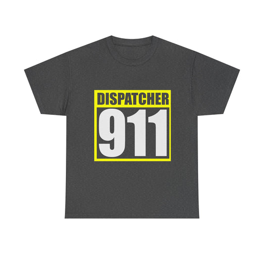 Dispatcher 911 Unisex Heavy Cotton Tee, Emergency Service Shirt, First Responder Apparel, Casual Everyday Wear, Gift for Dispatchers