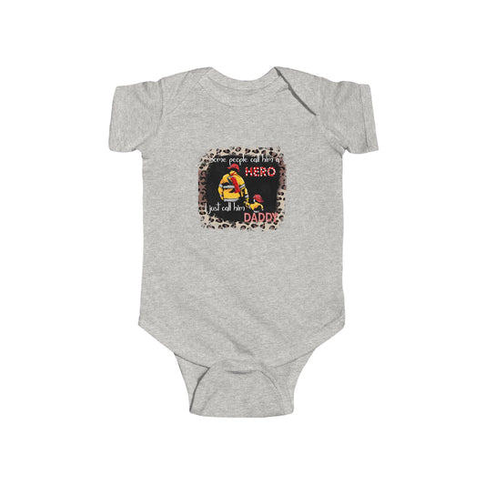 Firefighter Hero Funny Baby Bodysuit, Infant Clothing, Gift for New Parents, Cute Baby Outfit, Baby Shower Gift, Toddler Humor Outfit