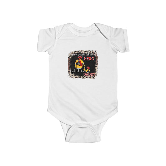 Firefighter Hero Funny Baby Bodysuit, Infant Clothing, Gift for New Parents, Cute Baby Outfit, Baby Shower Gift, Toddler Humor Outfit