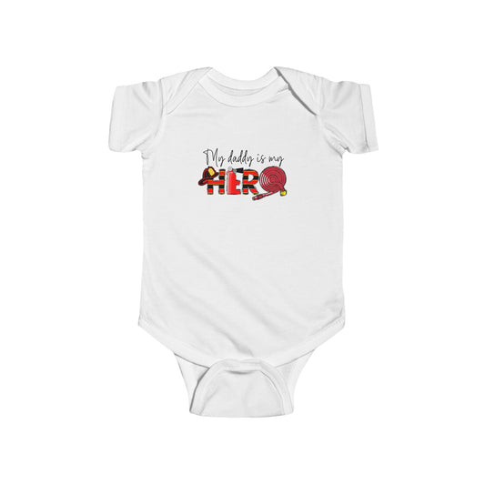 My Daddy is My Hero Infant Bodysuit, Baby Shower Gift, New Dad Gift, Cute Baby Outfit, Baby Boy Clothes, Infant T-Shirt