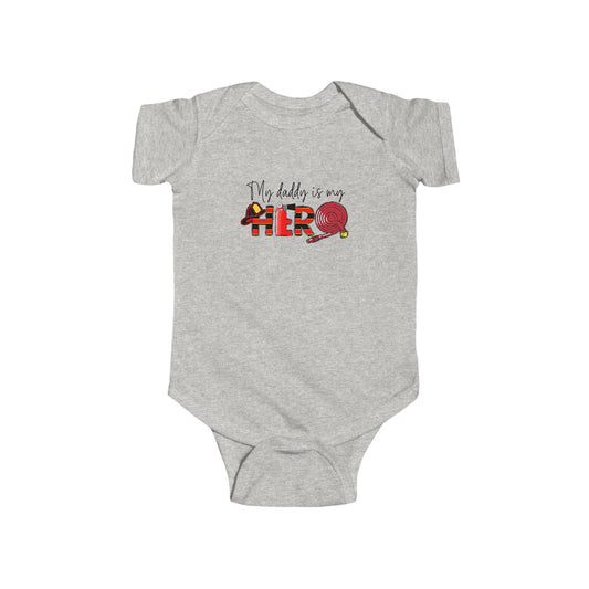 My Daddy is My Hero Infant Bodysuit, Baby Shower Gift, New Dad Gift, Cute Baby Outfit, Baby Boy Clothes, Infant T-Shirt